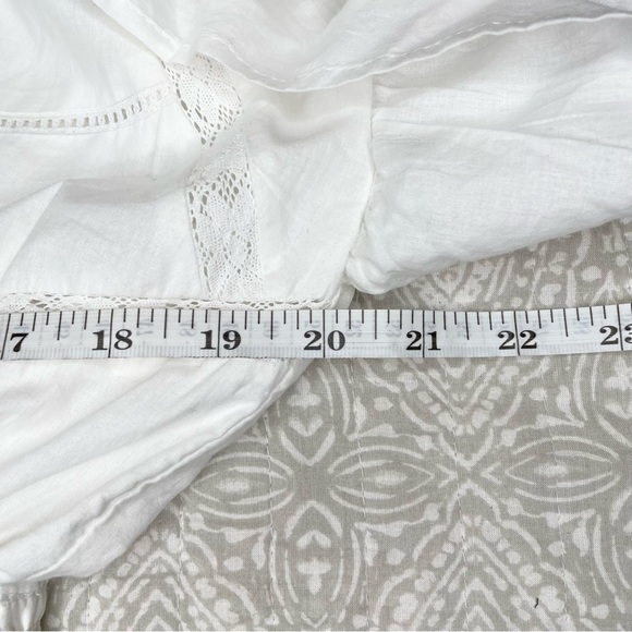 Aqua White Lace Inset Flounced Mini Dress Medium NWT - Picture 10 of 13